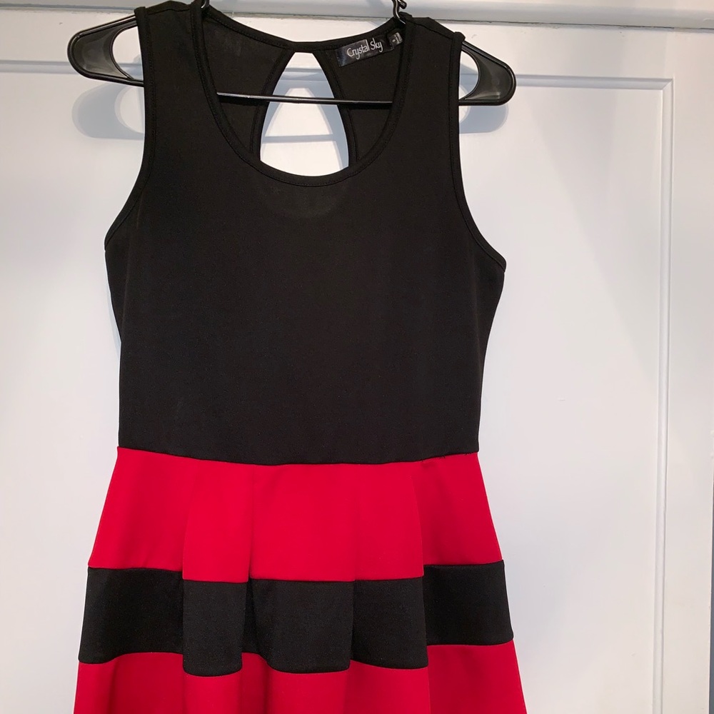 Red and Black Dress